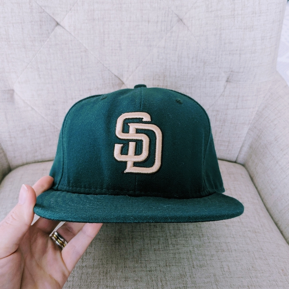 MLB San Diego Padres Dark Green and Gold Snapback Hat